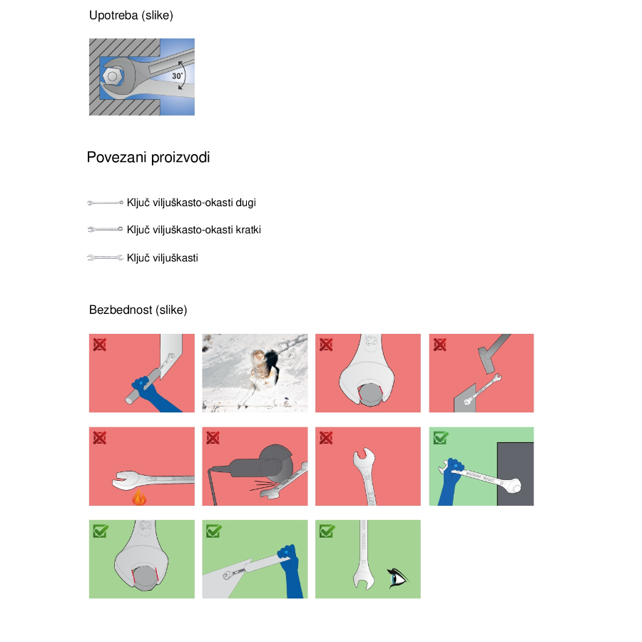 UNIOR KLJUČ VILJUŠKASTI 8x10 U110/1 Ecomex