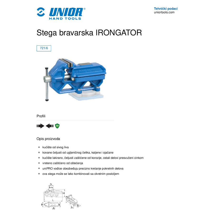UNIOR STEGA BRAVARSKA 125 U721/6 Ecomex